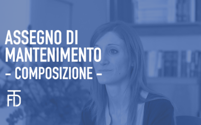 Assegno di mantenimento – Composizione